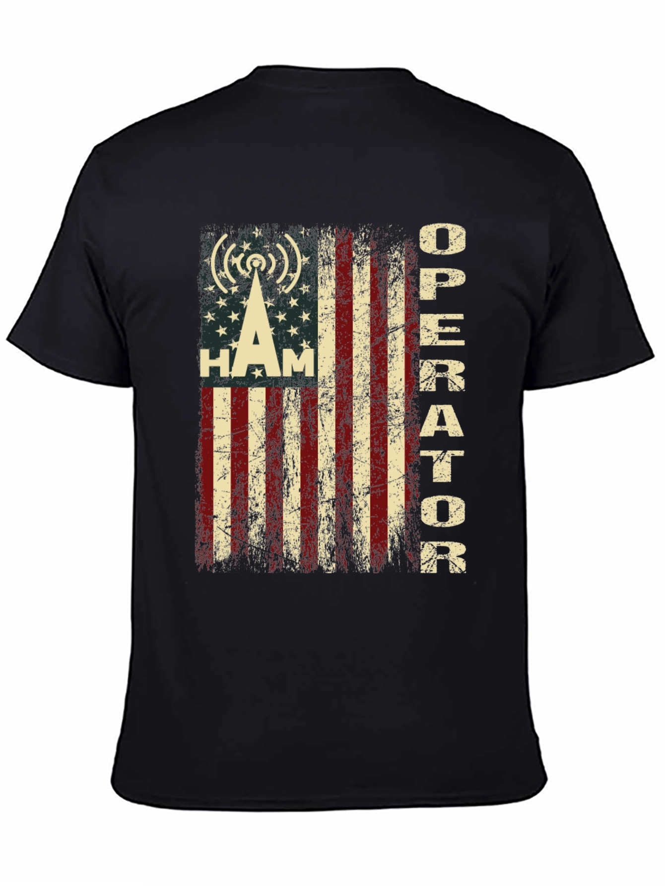 HAM Operator American Flag Graphic T-Shirt