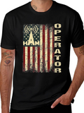 HAM Operator American Flag Graphic T-Shirt