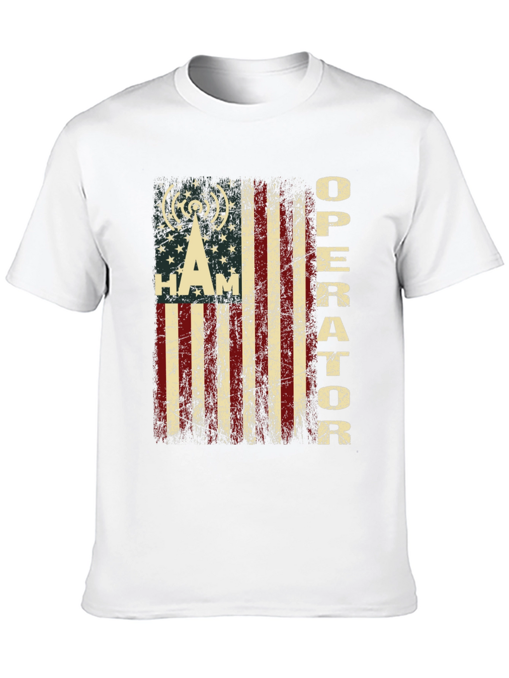 HAM Operator American Flag Graphic T-Shirt