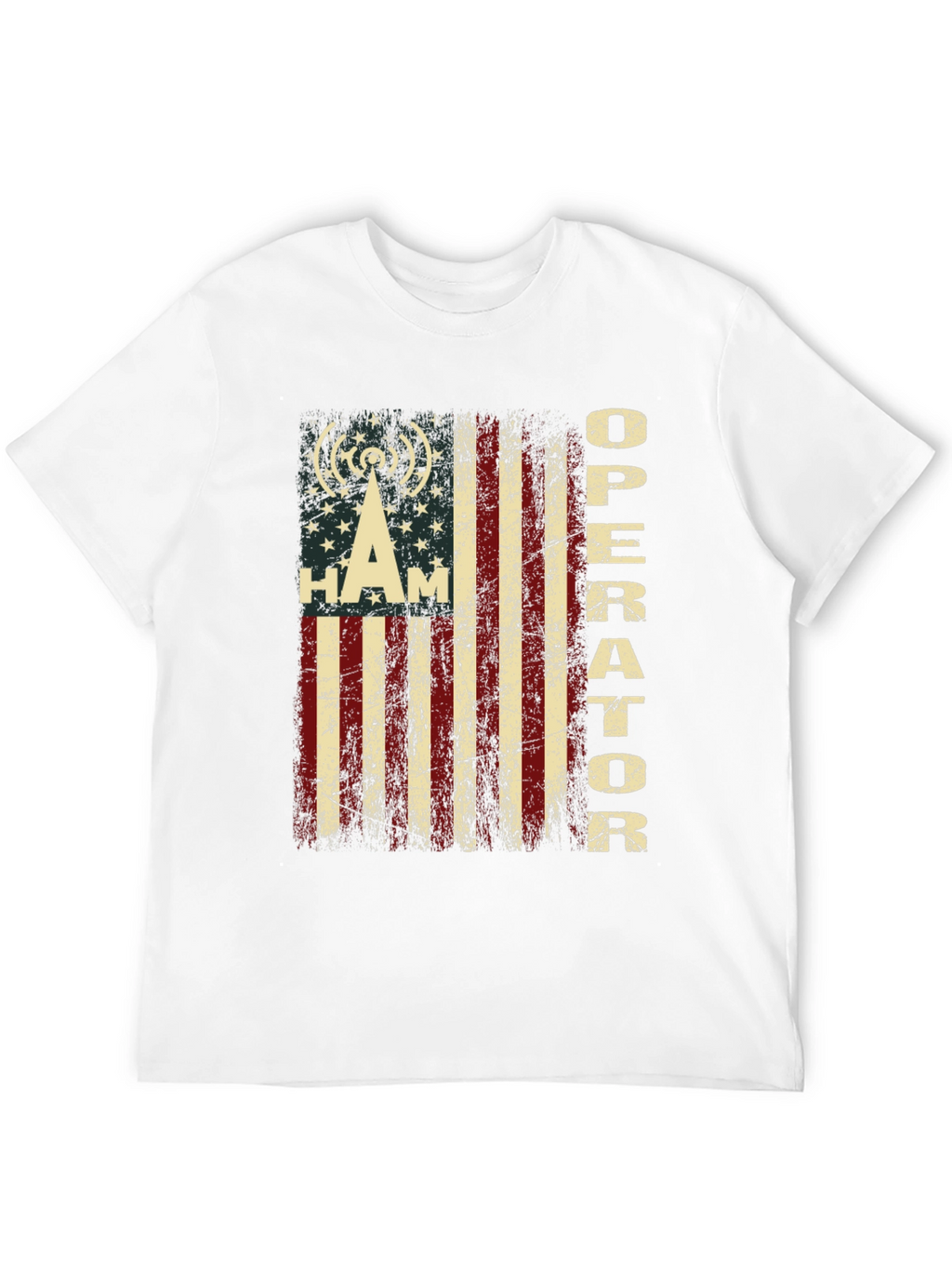 HAM Operator American Flag Graphic T-Shirt