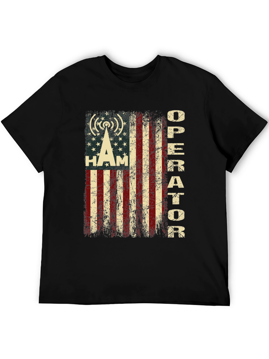 HAM Operator American Flag Graphic T-Shirt