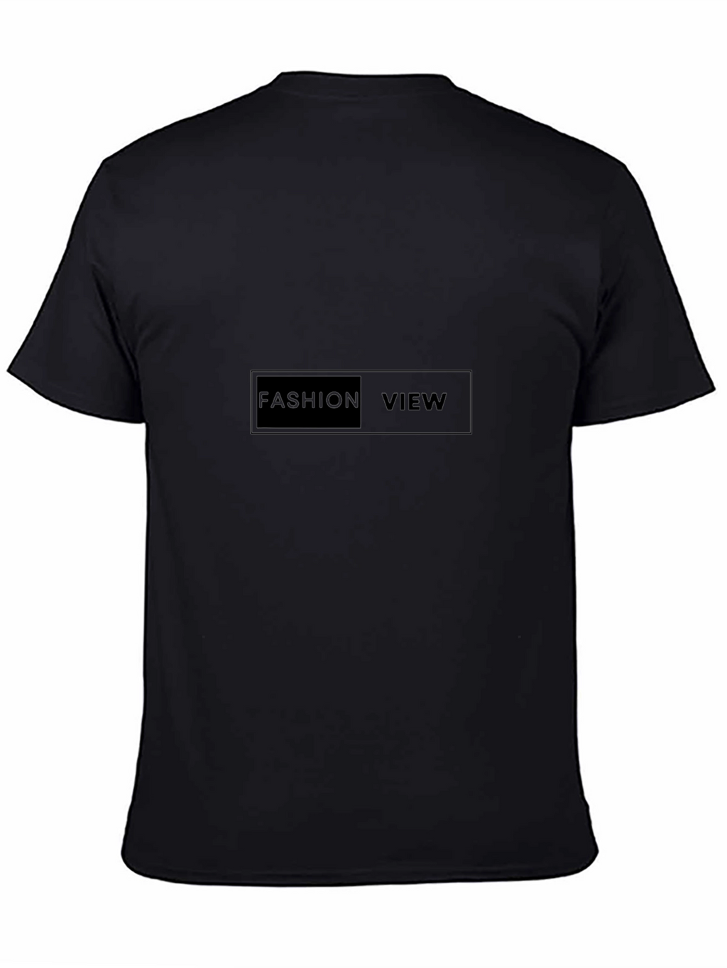 Mens Black Fashion View Graphic Tee