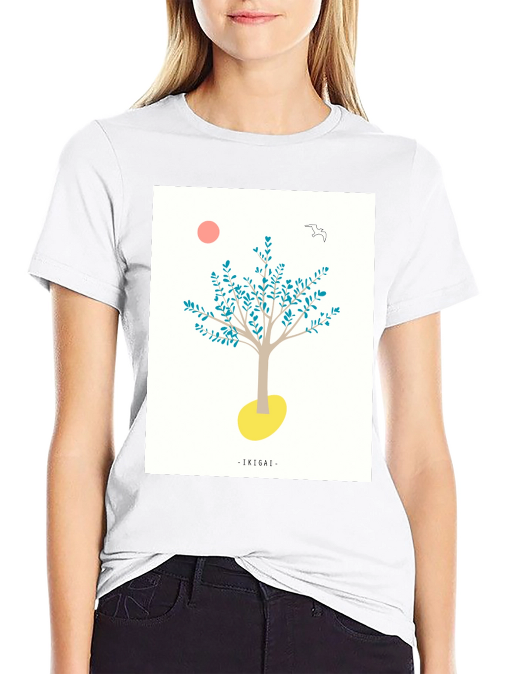 Ikigai Tree Graphic Black T-Shirt