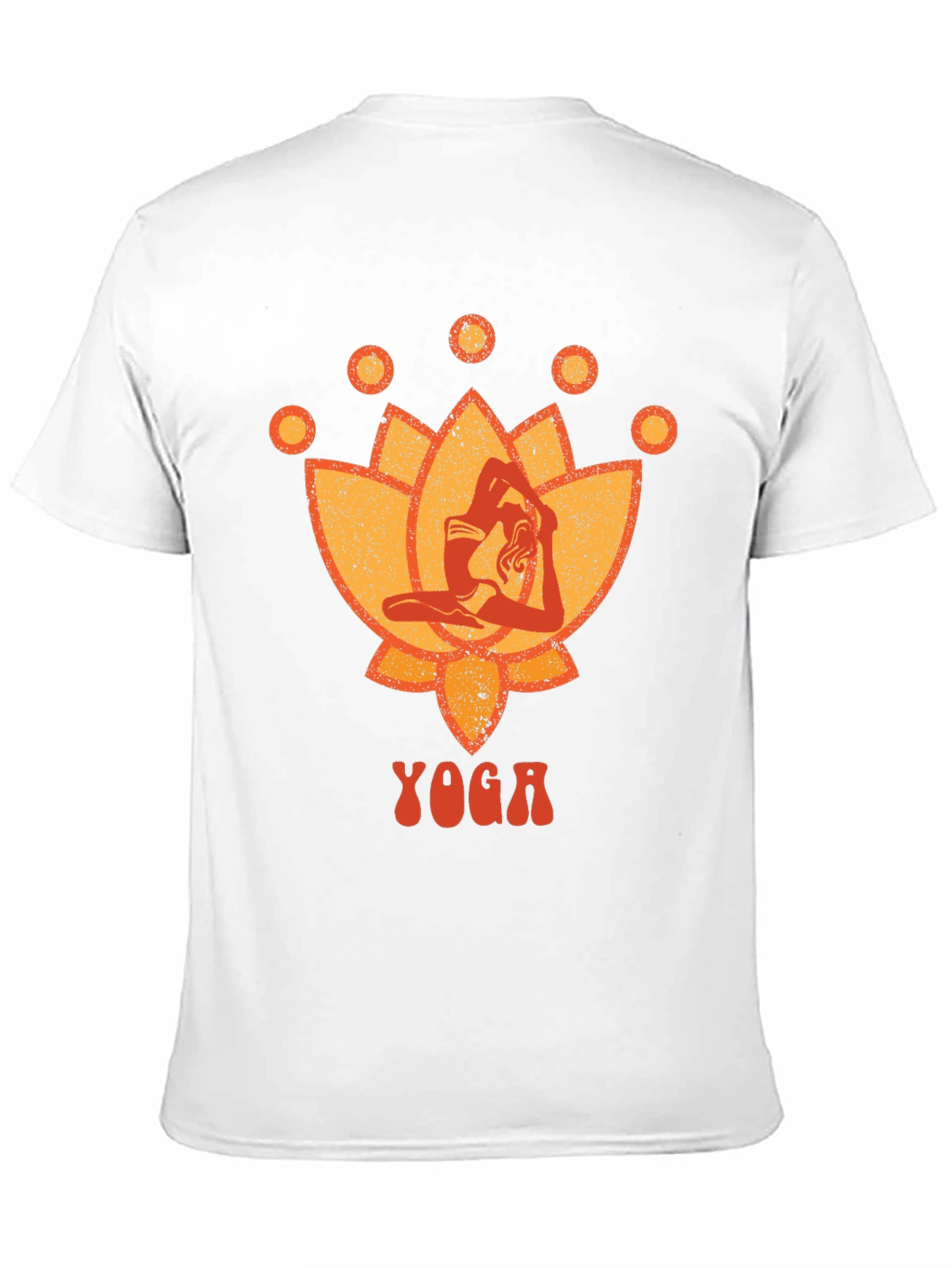 Yoga Lotus Graphic Tee - Black Cotton T-Shirt