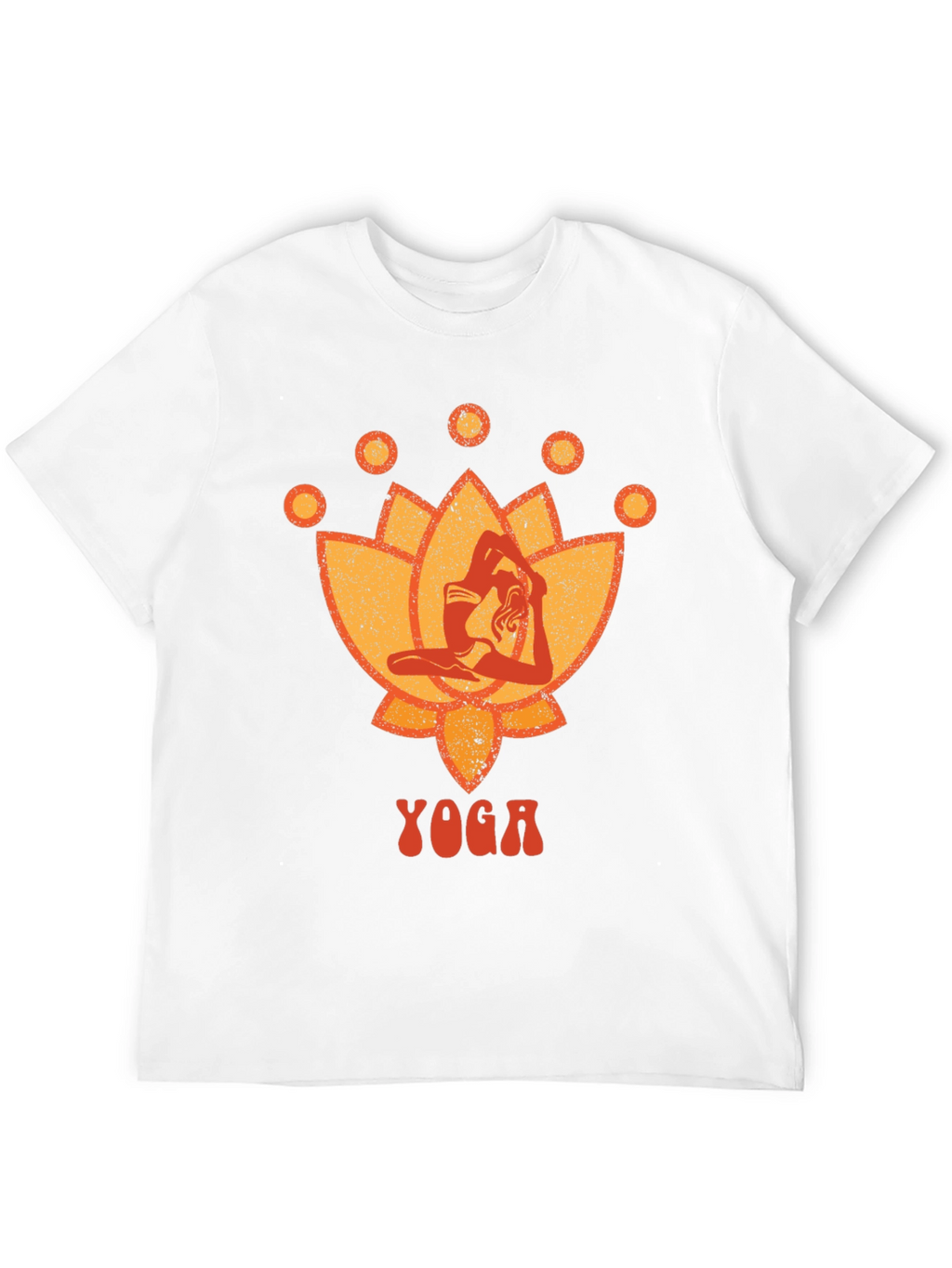 Yoga Lotus Graphic Tee - Black Cotton T-Shirt