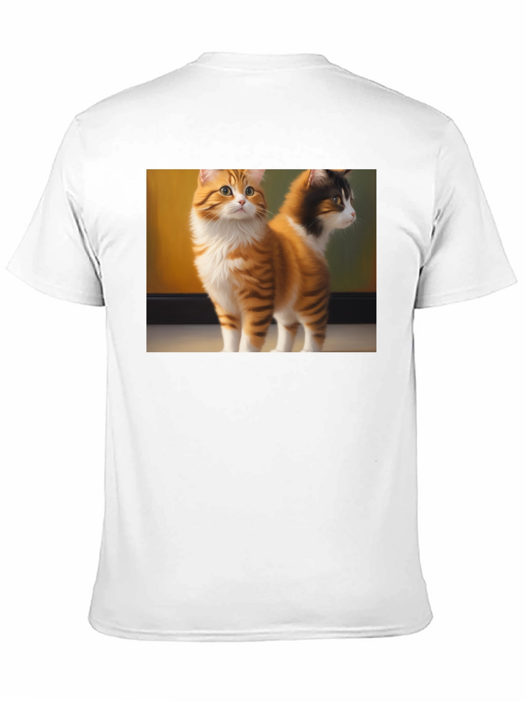 Cute Cat Graphic Black T-Shirt