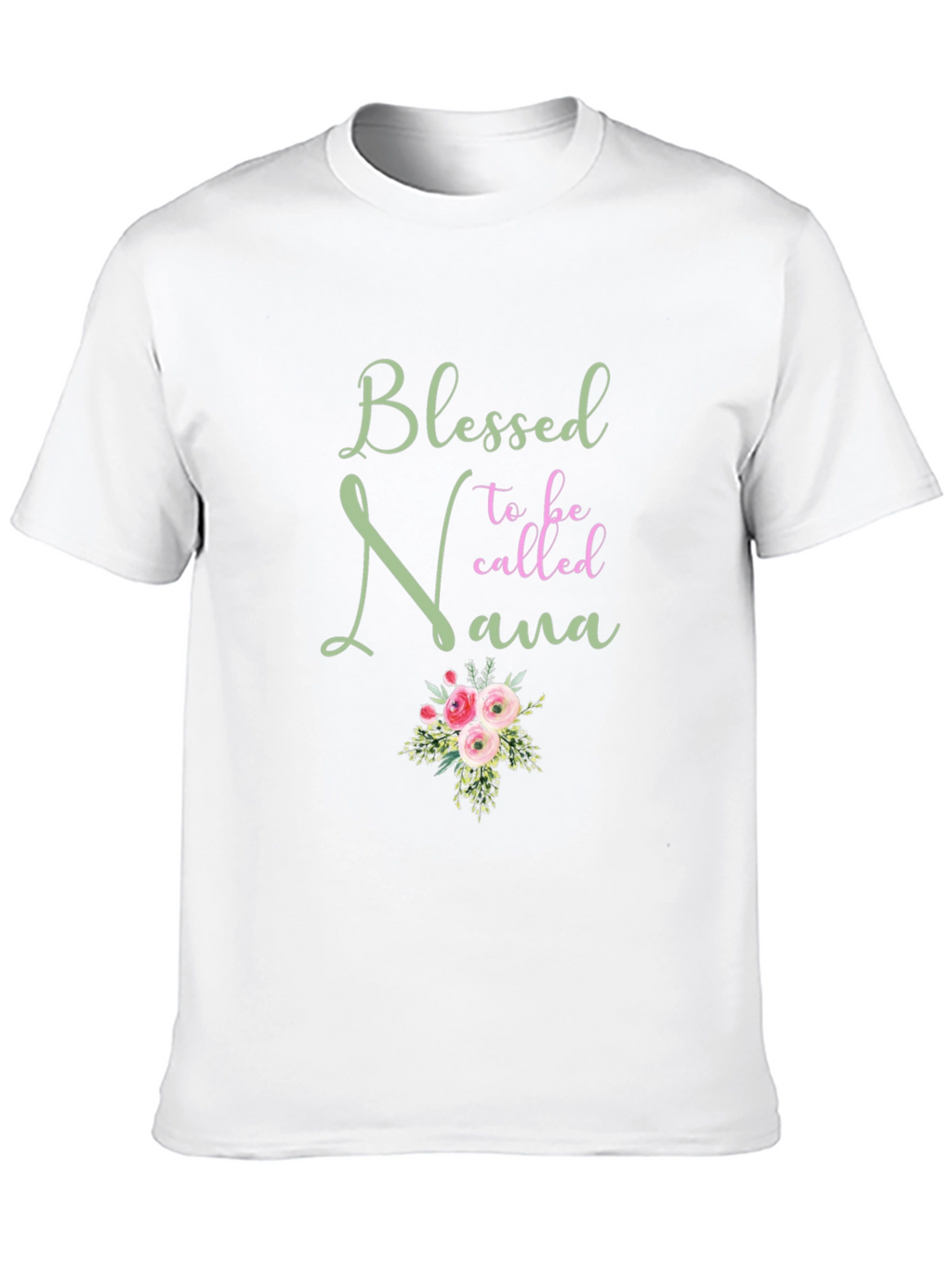 Blessed Nana T-Shirt: Floral Design Comfortable Fit