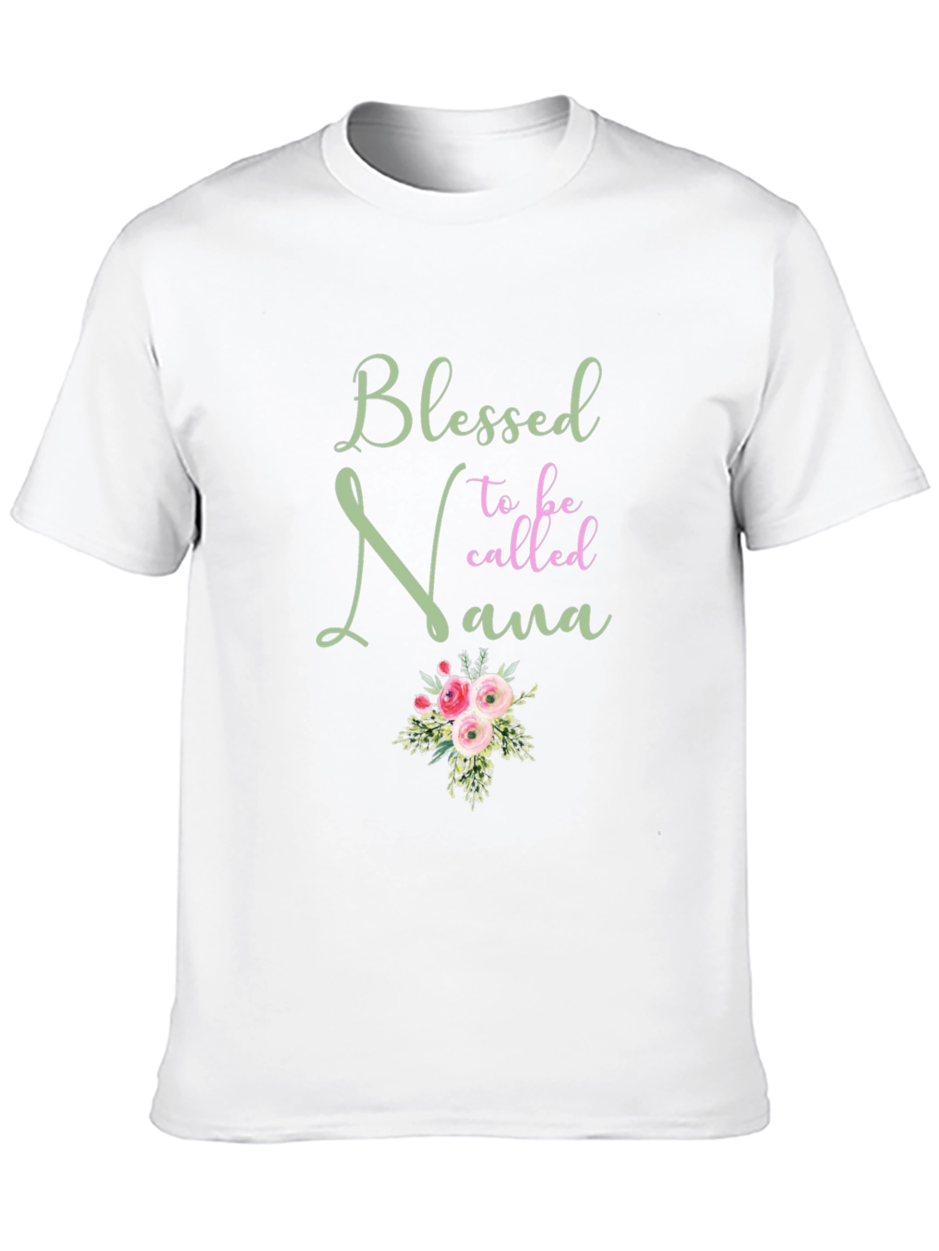 Blessed Nana T-Shirt: Floral Design Comfortable Fit