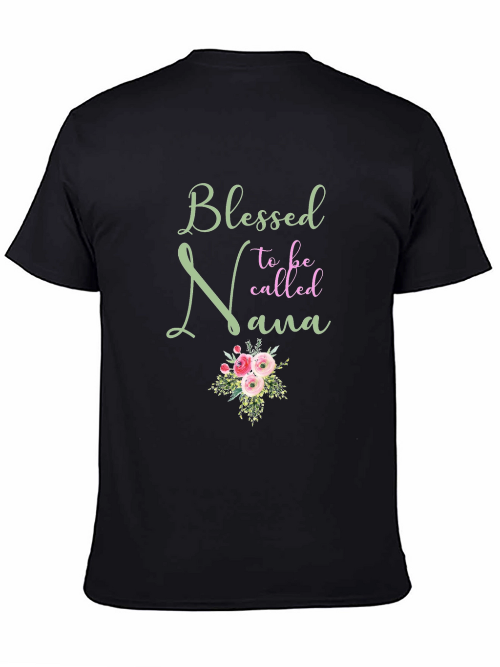 Blessed Nana T-Shirt: Floral Design Comfortable Fit