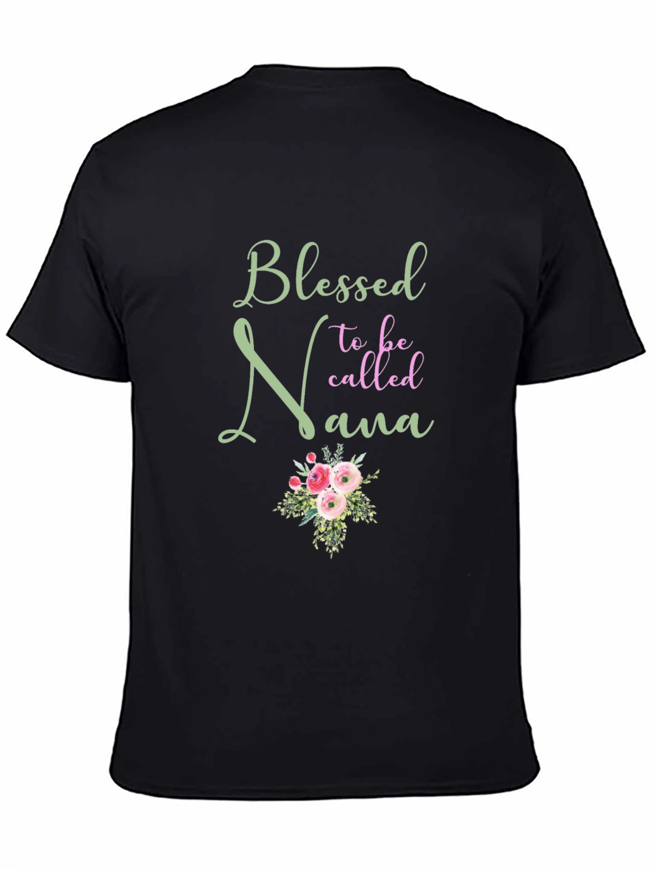 Blessed Nana T-Shirt: Floral Design Comfortable Fit