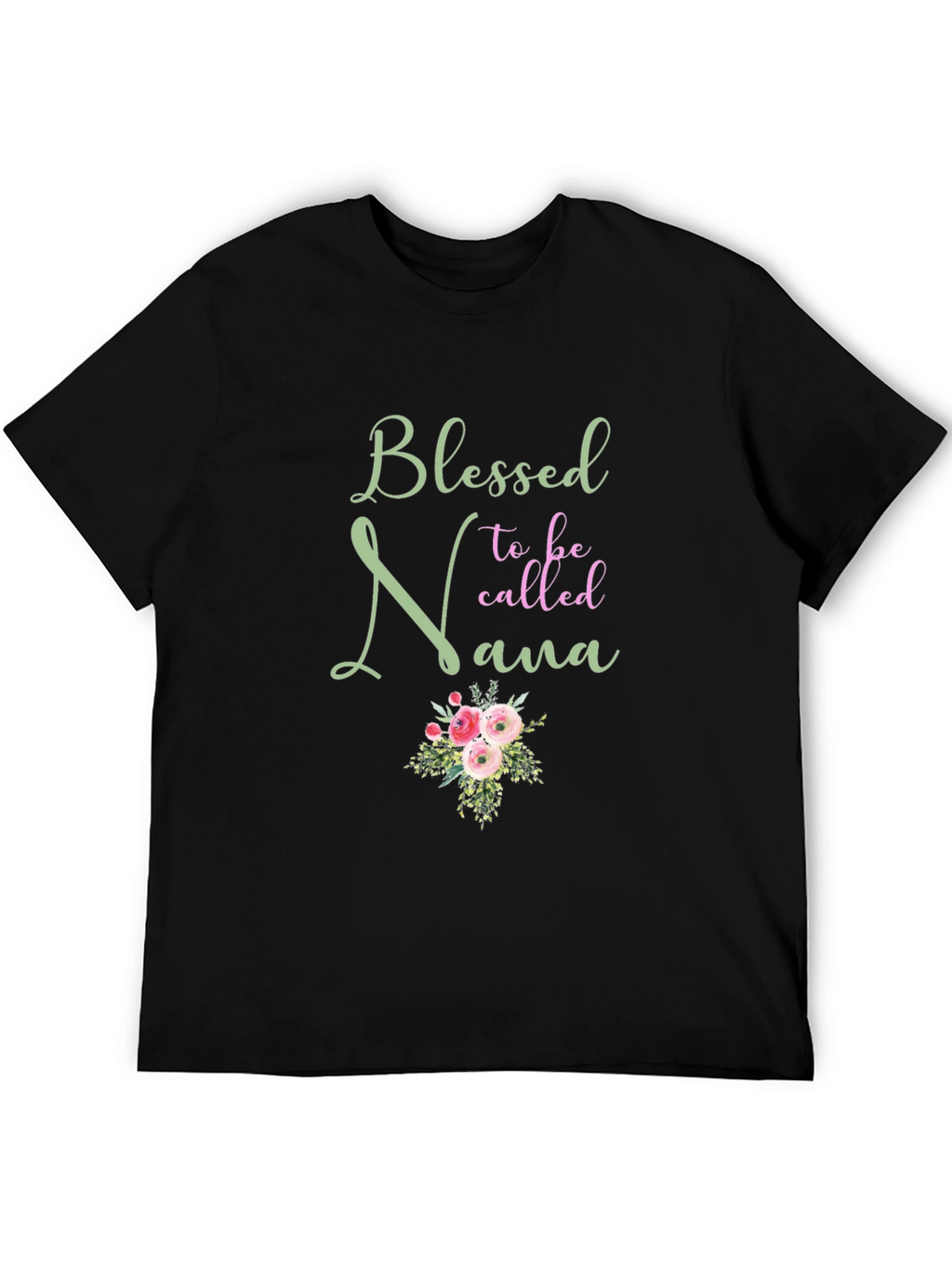 Blessed Nana T-Shirt: Floral Design Comfortable Fit