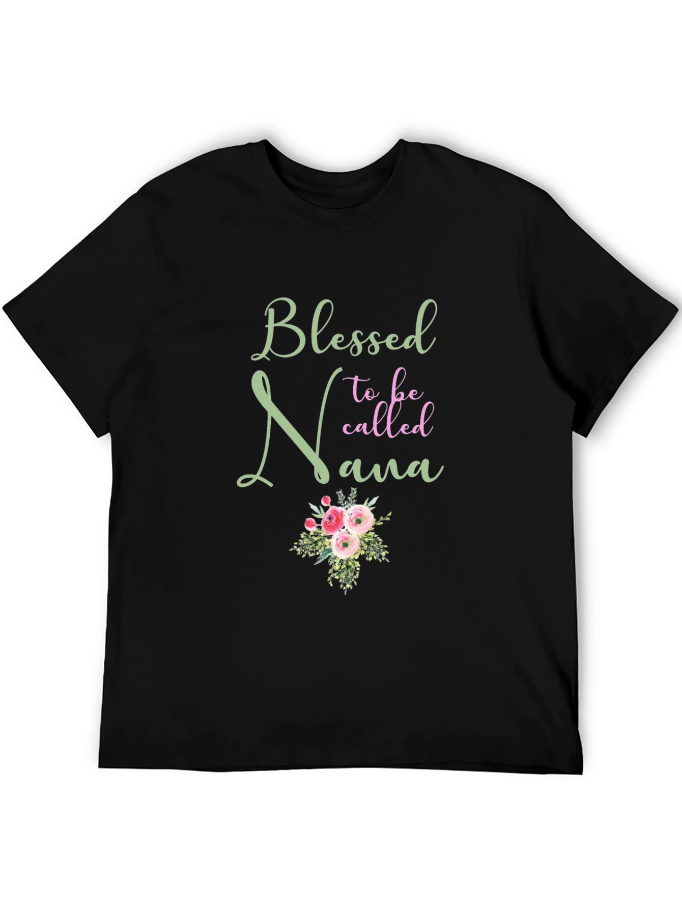 Blessed Nana T-Shirt: Floral Design Comfortable Fit