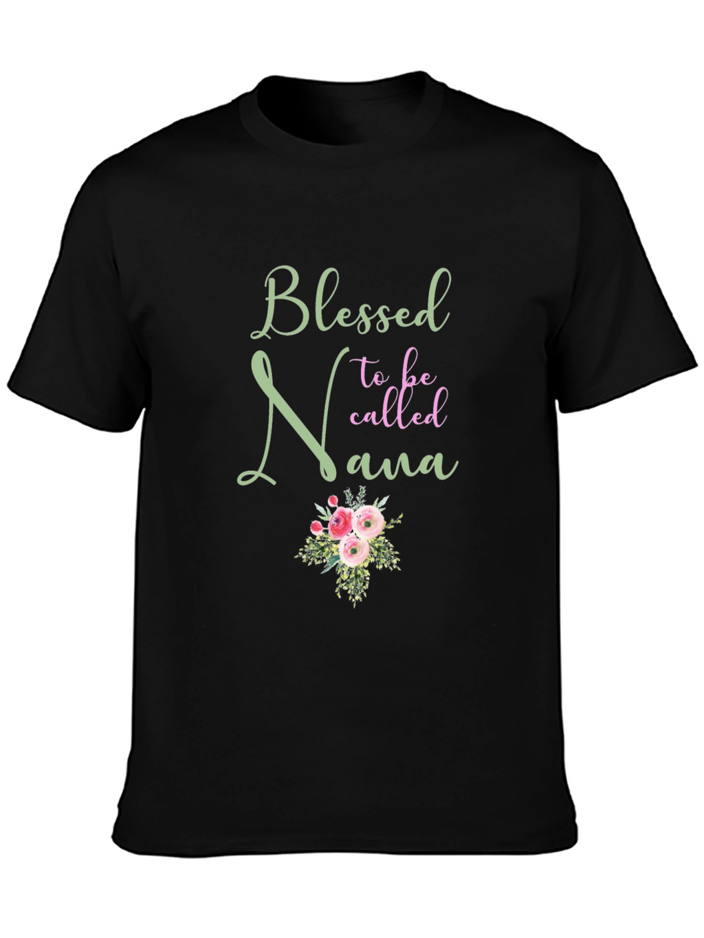 Blessed Nana T-Shirt: Floral Design Comfortable Fit