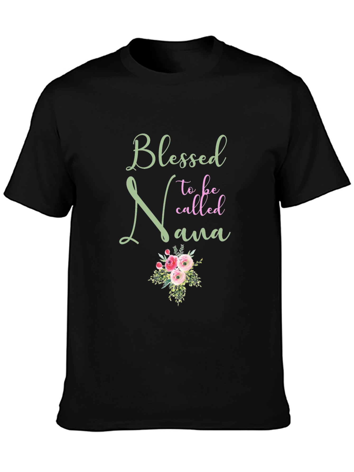 Blessed Nana T-Shirt: Floral Design Comfortable Fit