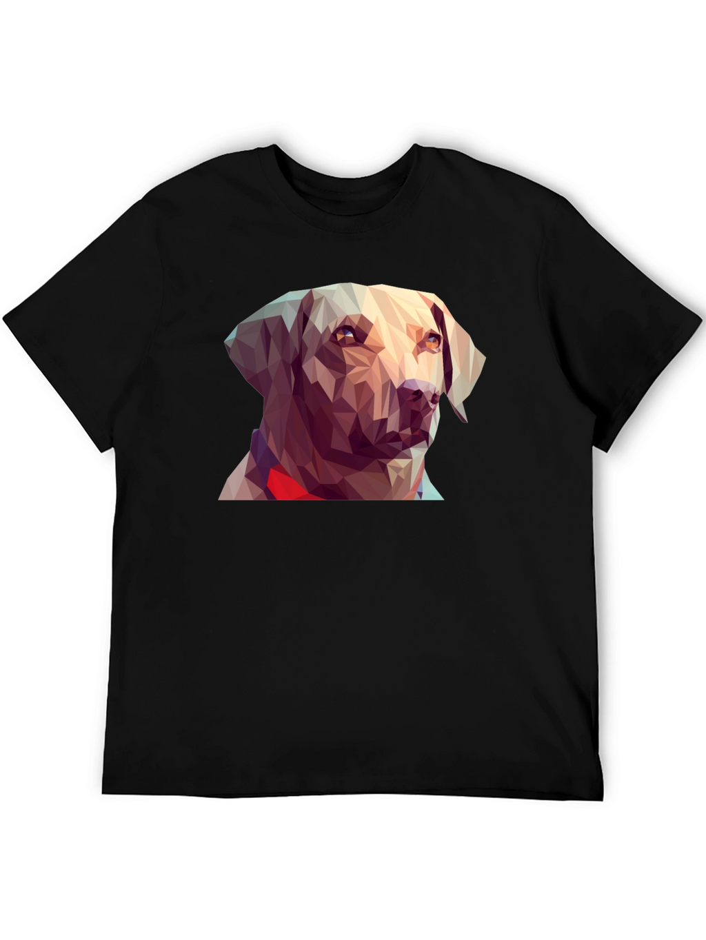 Geometric Dog Graphic Tee - Black T-Shirt