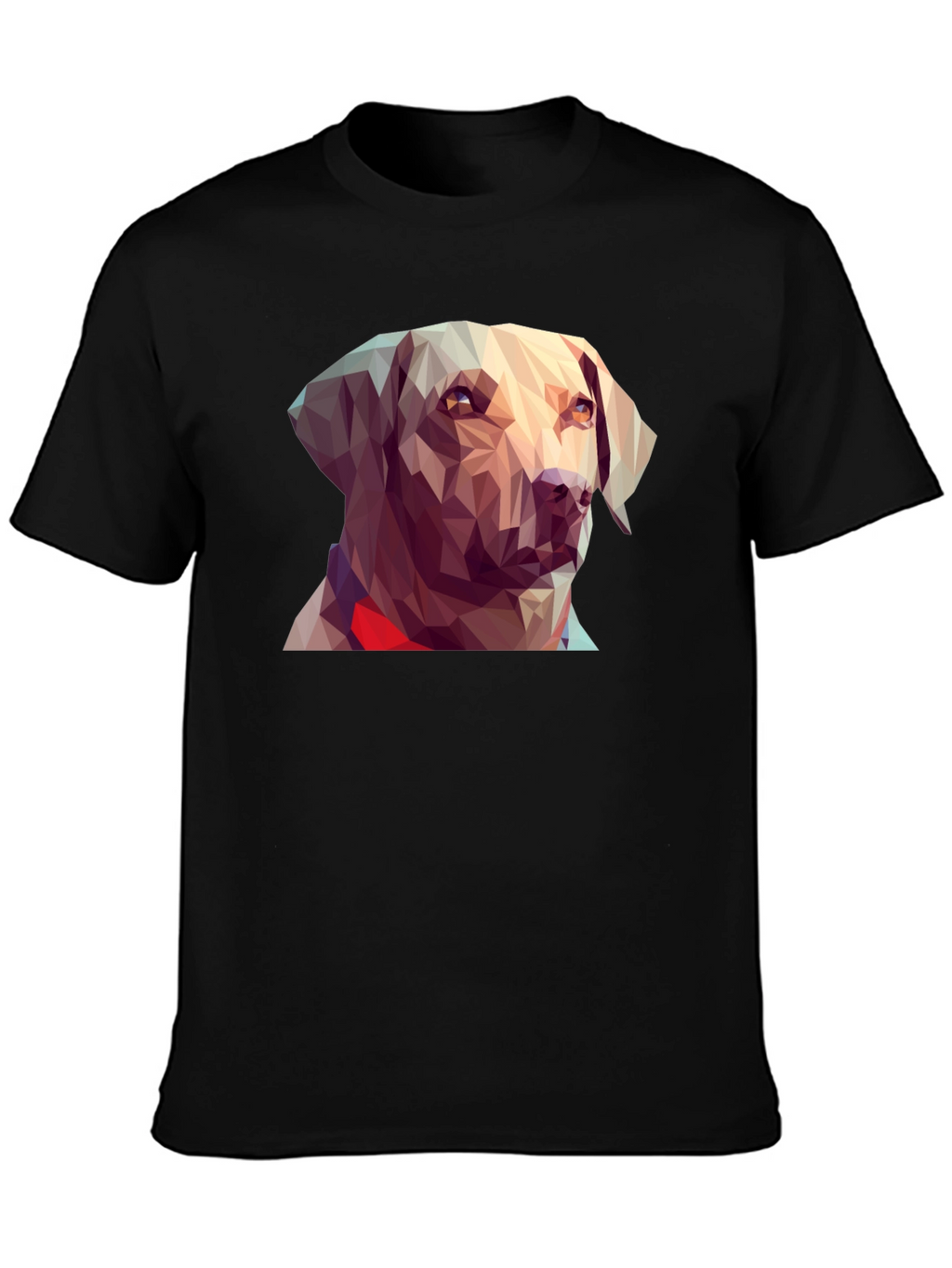 Geometric Dog Graphic Tee - Black T-Shirt