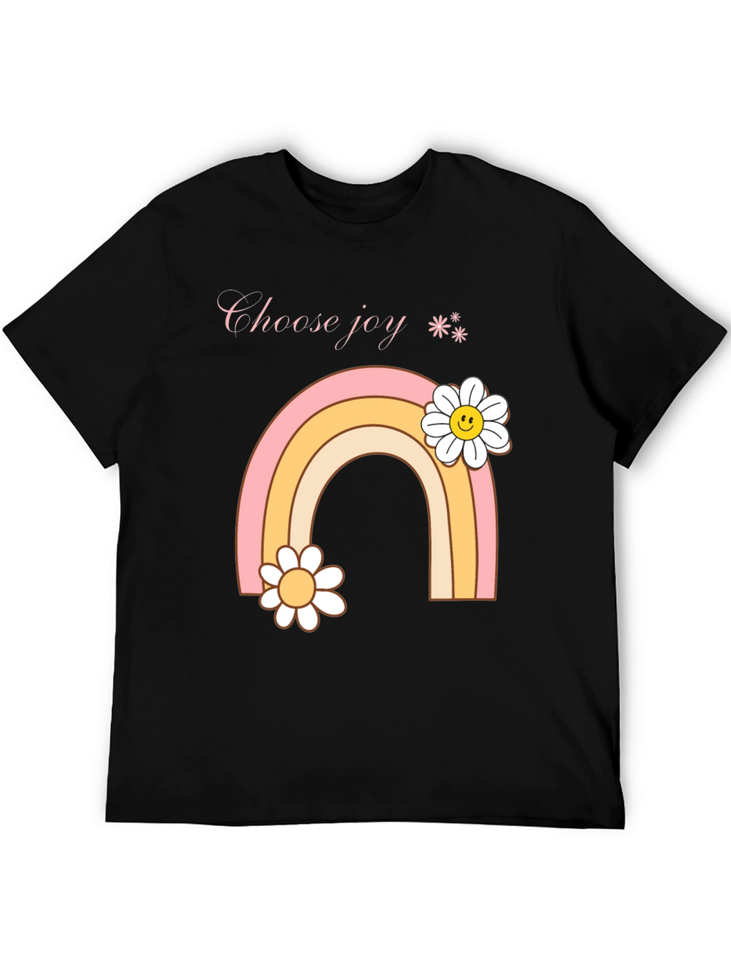 Choose Joy Rainbow Daisy Graphic Tee