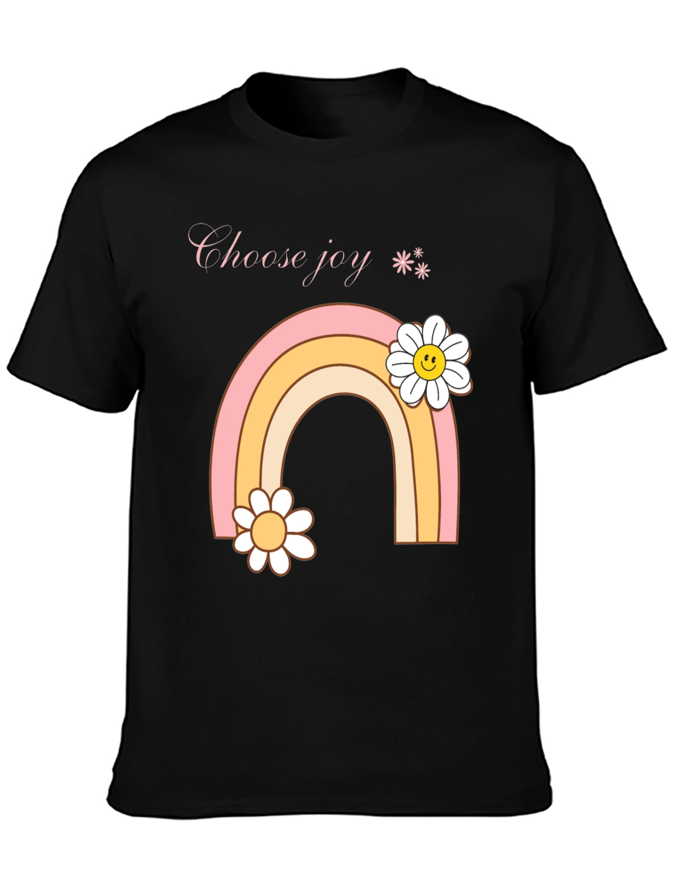 Choose Joy Rainbow Daisy Graphic Tee
