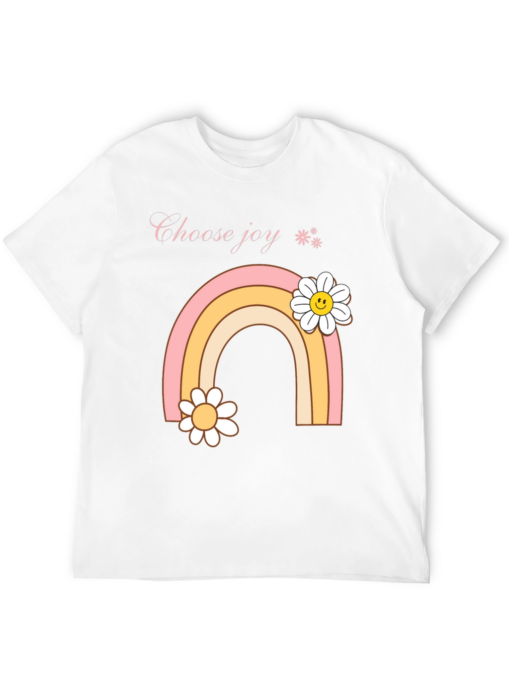 Choose Joy Rainbow Daisy Graphic Tee