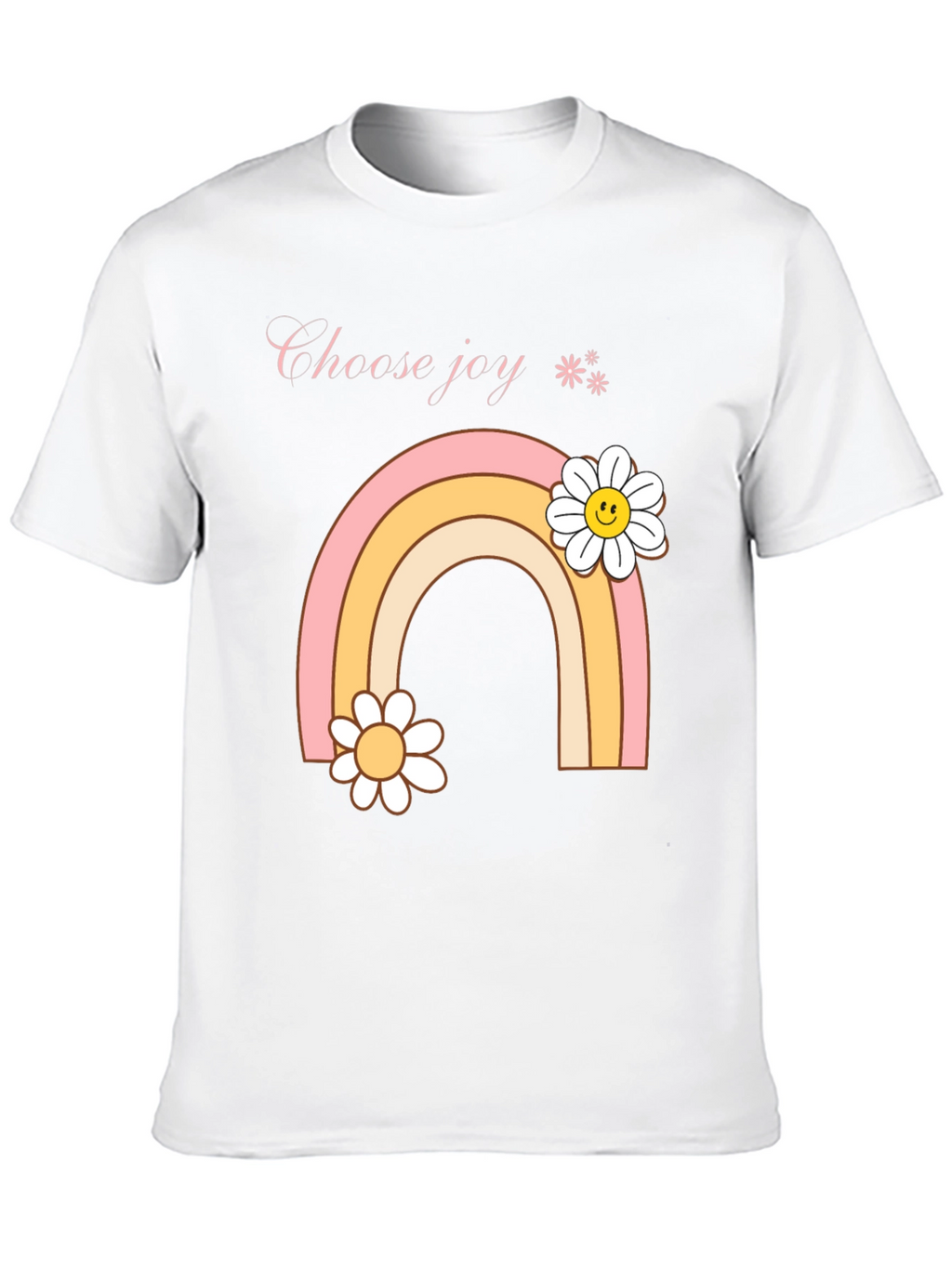 Choose Joy Rainbow Daisy Graphic Tee
