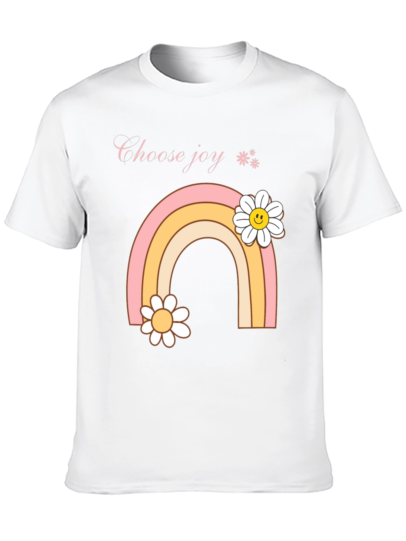Choose Joy Rainbow Daisy Graphic Tee