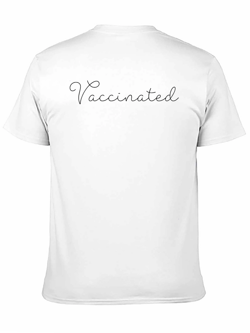 Vaccinated Crew Neck T-Shirt - Black