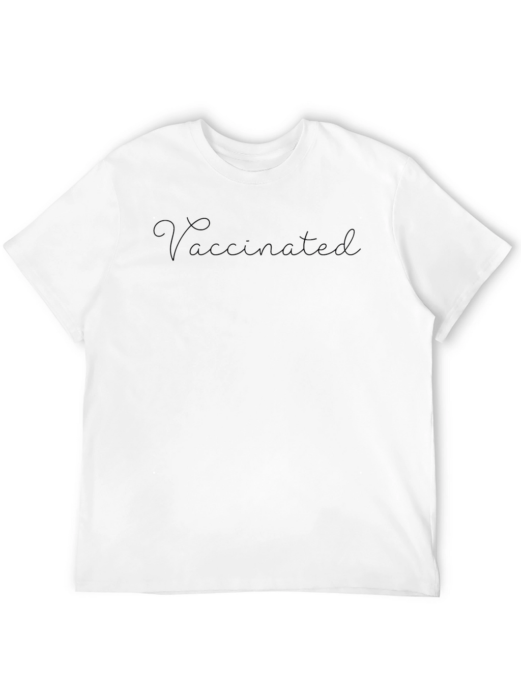 Vaccinated Crew Neck T-Shirt - Black