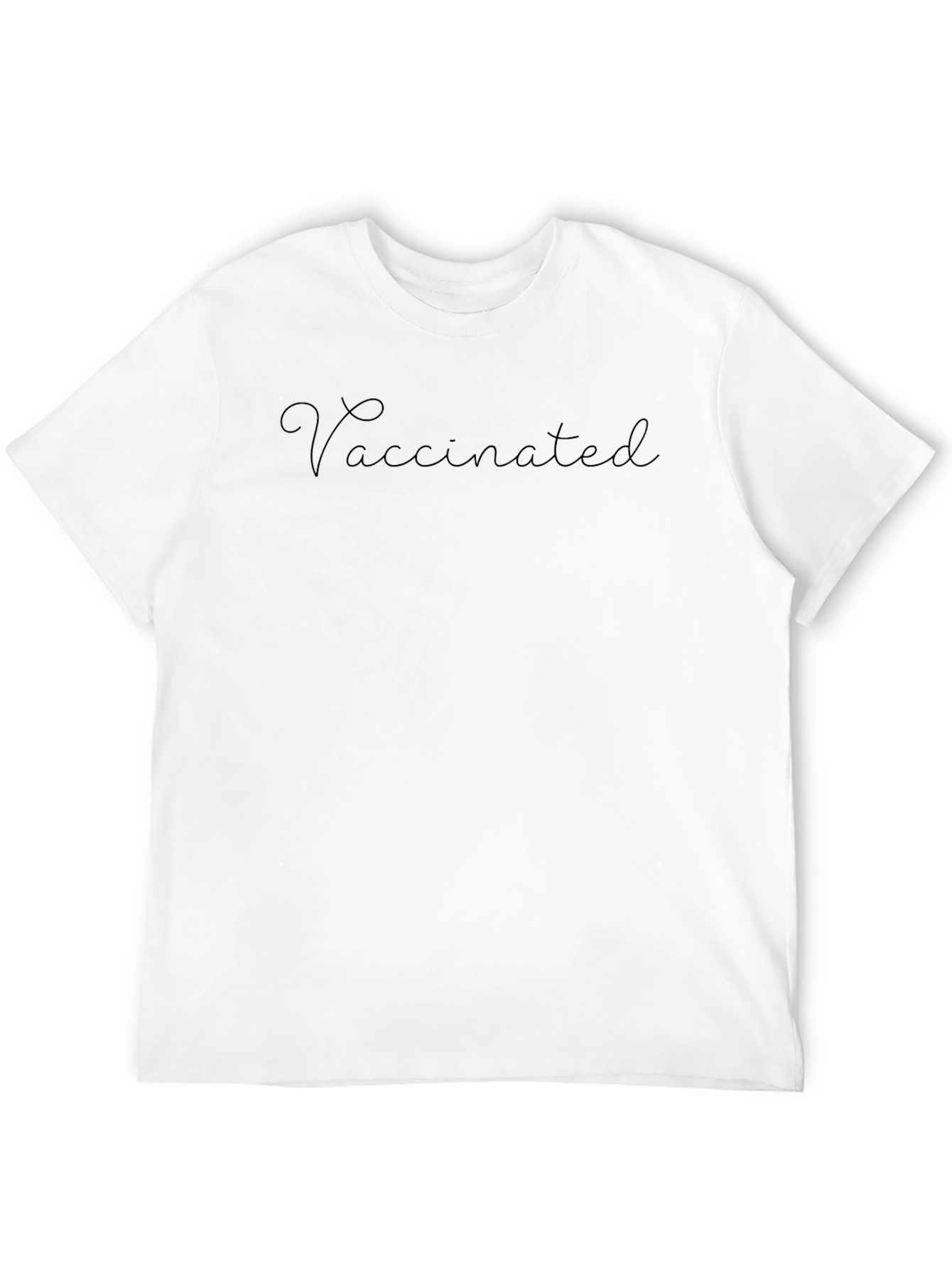 Vaccinated Crew Neck T-Shirt - Black