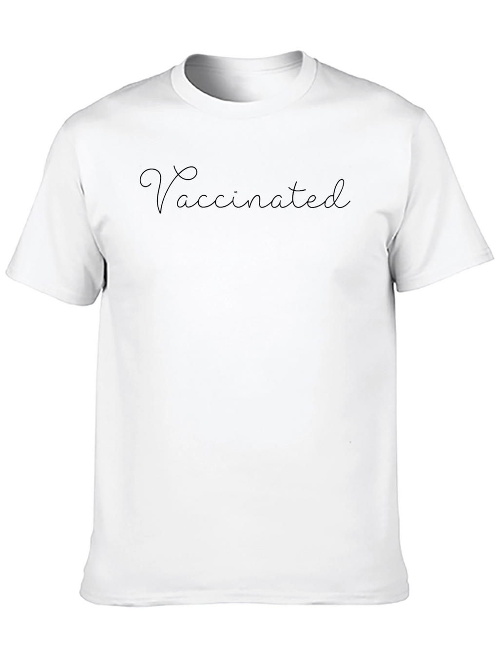 Vaccinated Crew Neck T-Shirt - Black