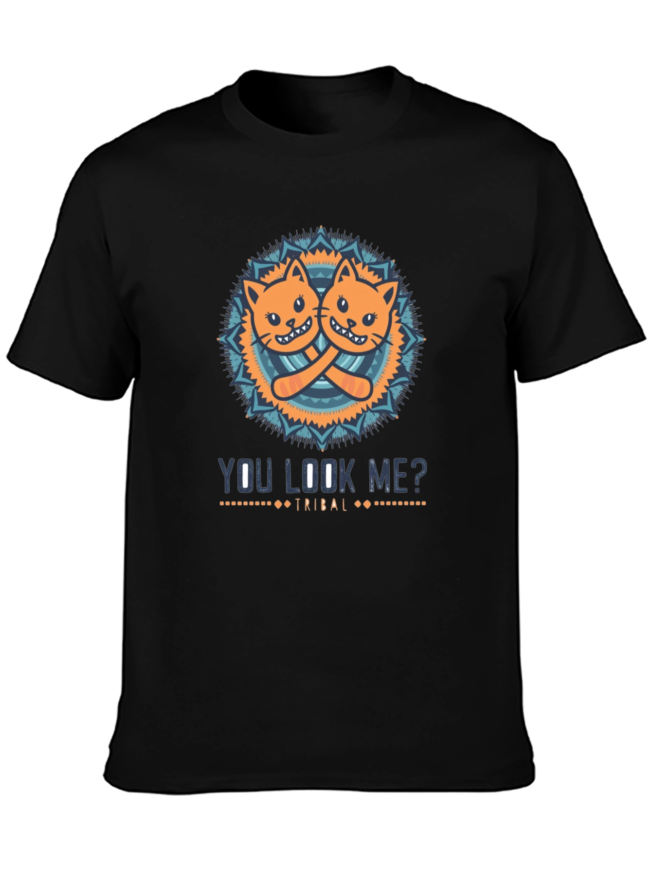 You Look Me? Cats Tribal Graphic T-Shirt