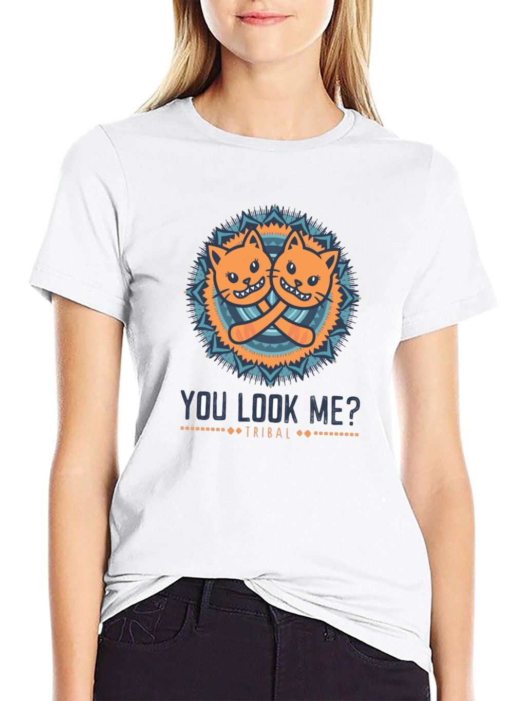 You Look Me? Cats Tribal Graphic T-Shirt