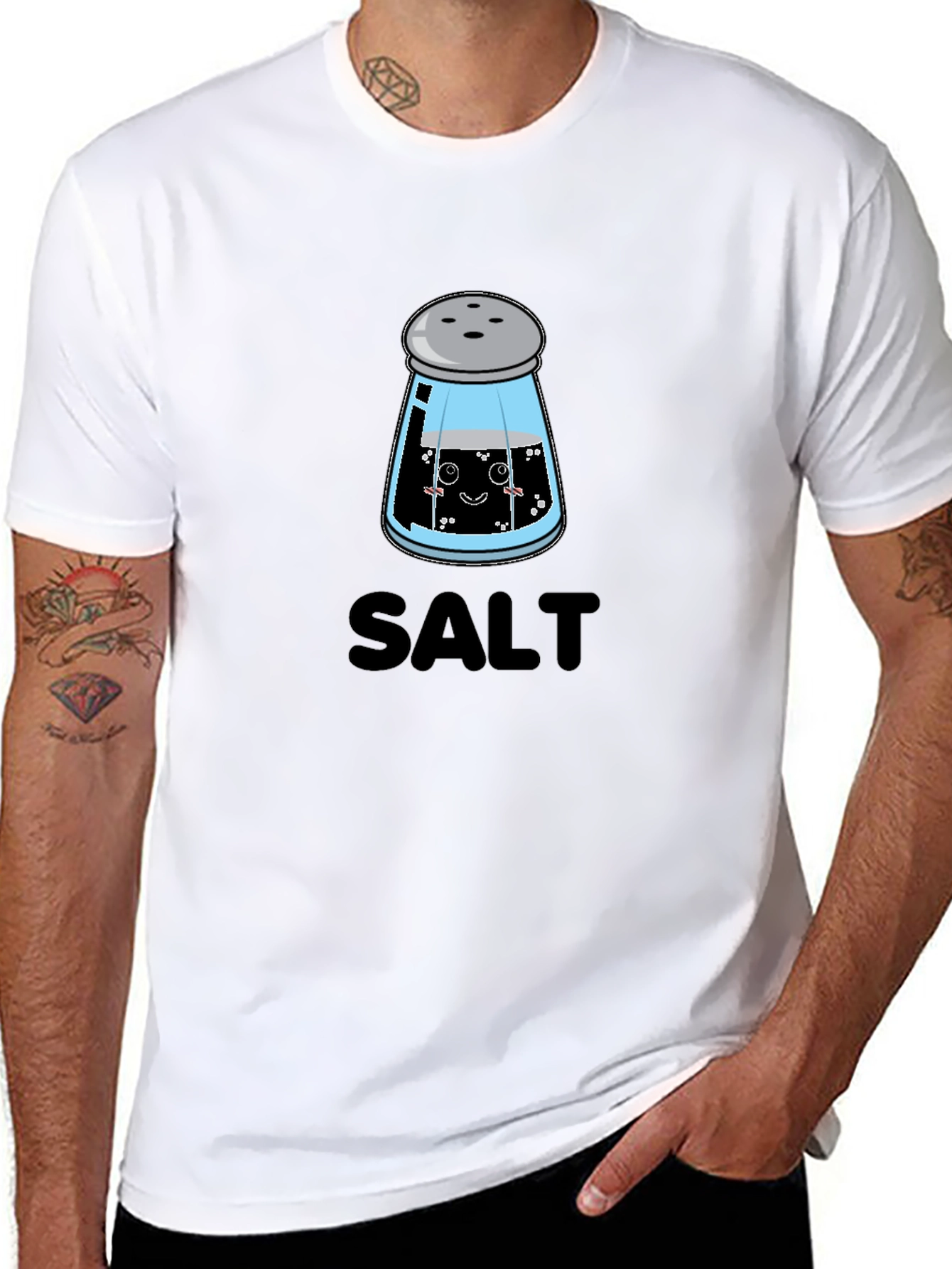 Funny Salt Shaker Cartoon Graphic Tee