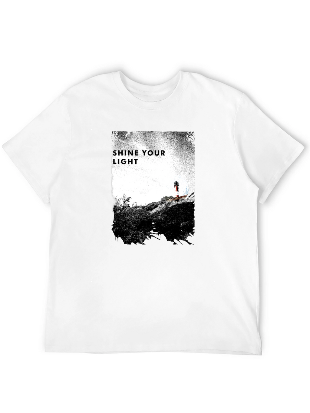 Shine Your Light Graphic Tee - Black Cotton T-Shirt