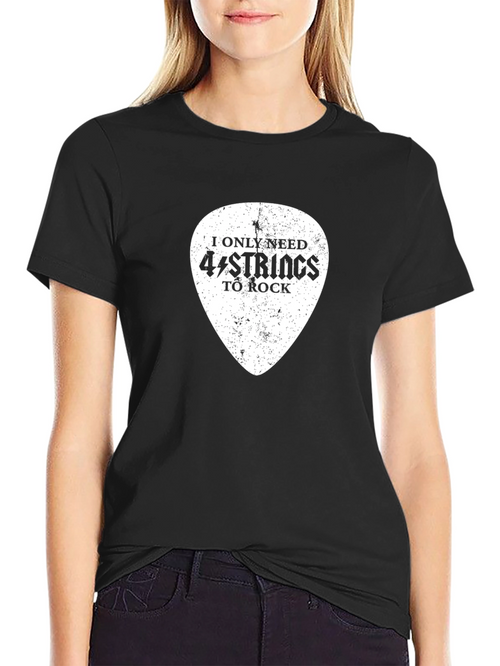 4 String Bass Guitar T-Shirt - Music Lover Tee