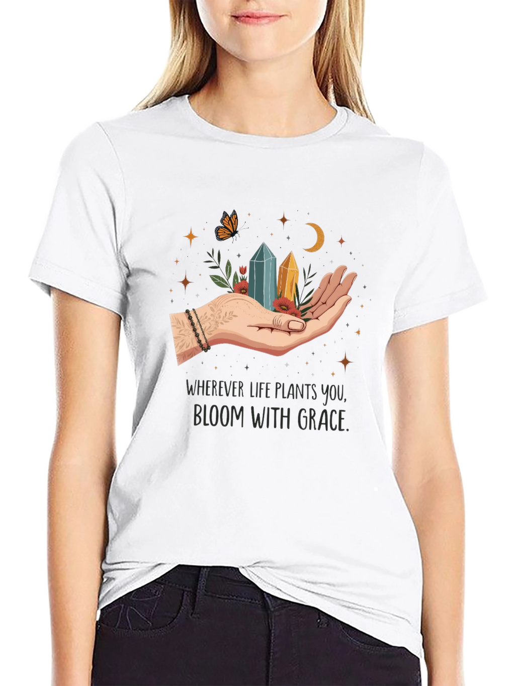 Bloom With Grace T-Shirt - Unisex Soft Cotton Tee