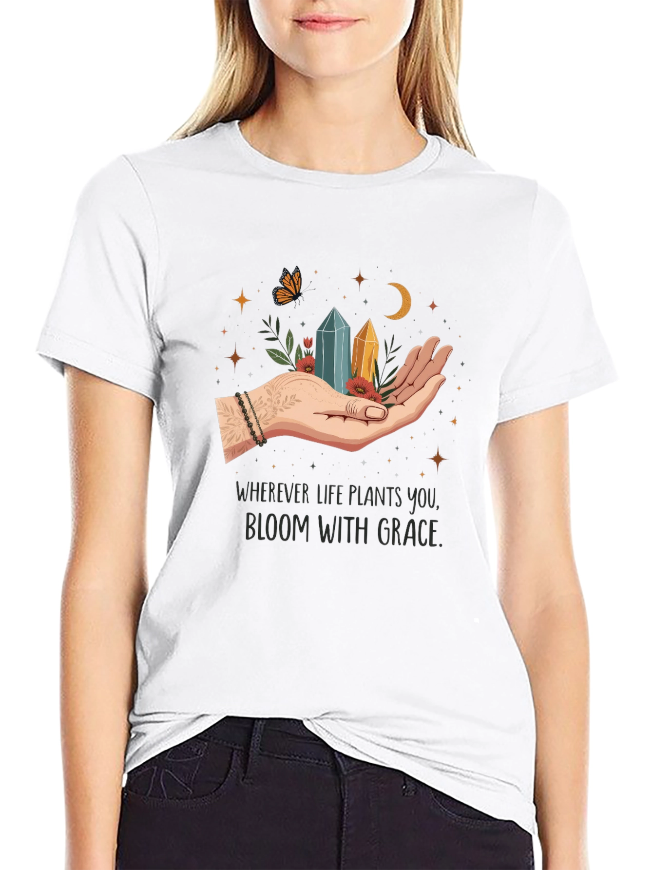 Bloom With Grace T-Shirt - Unisex Soft Cotton Tee