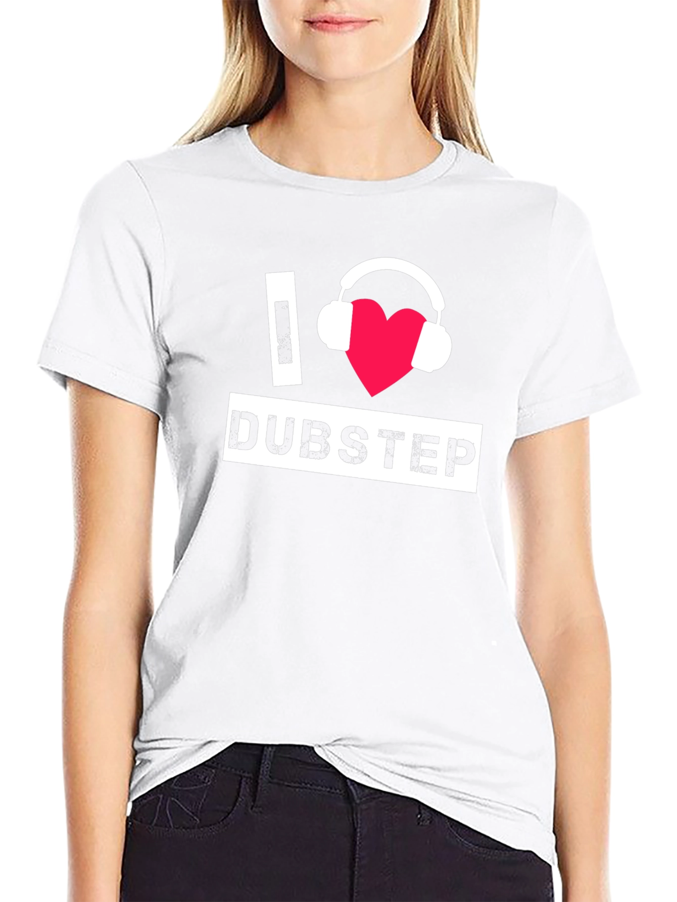 I Love Dubstep Black T-Shirt Music Fan Apparel