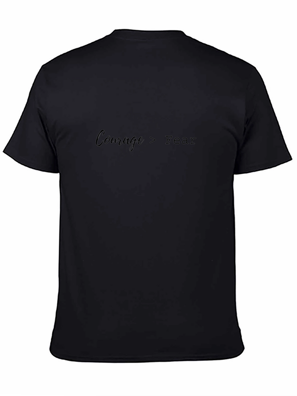 Courage Over Fear Black Graphic Tee