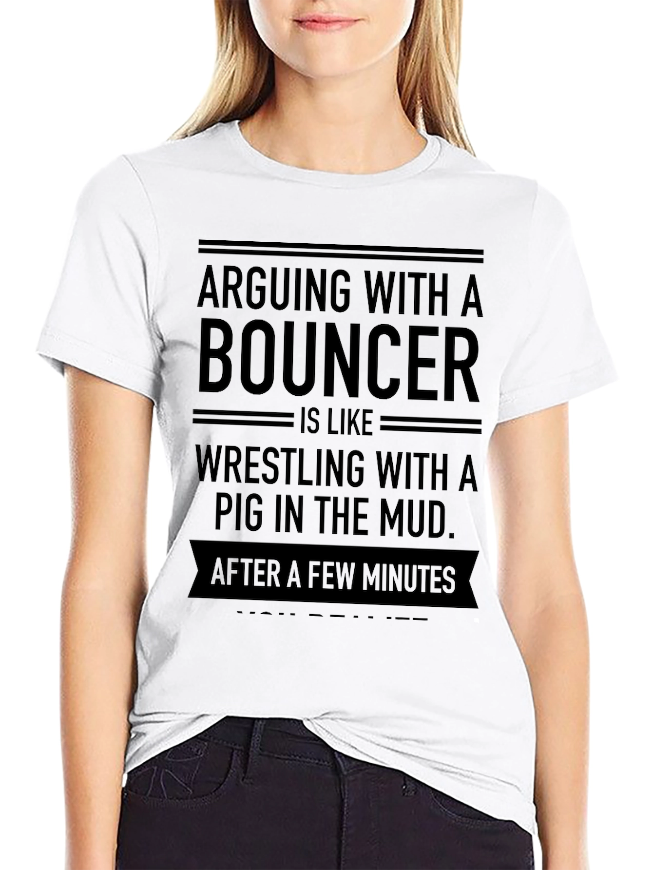 Arguing with a Bouncer Graphic T-Shirt
