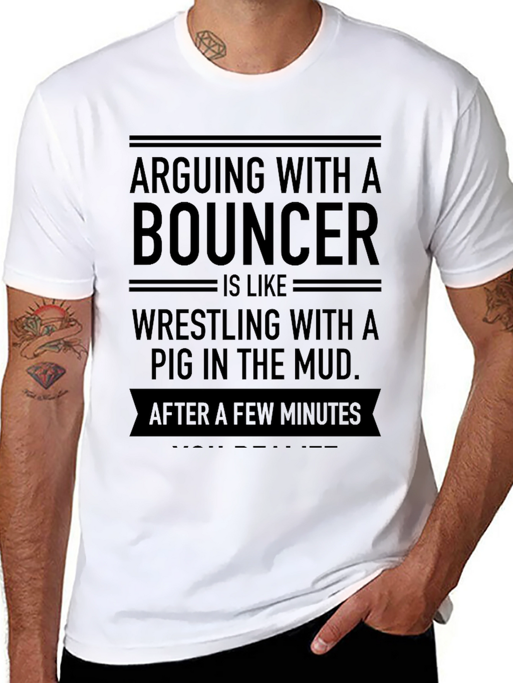Arguing with a Bouncer Graphic T-Shirt