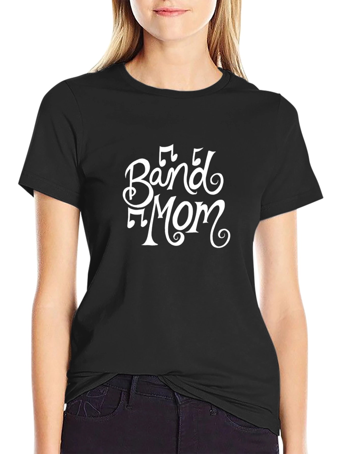 Band Mom Black T-Shirt - Music Lover Tee