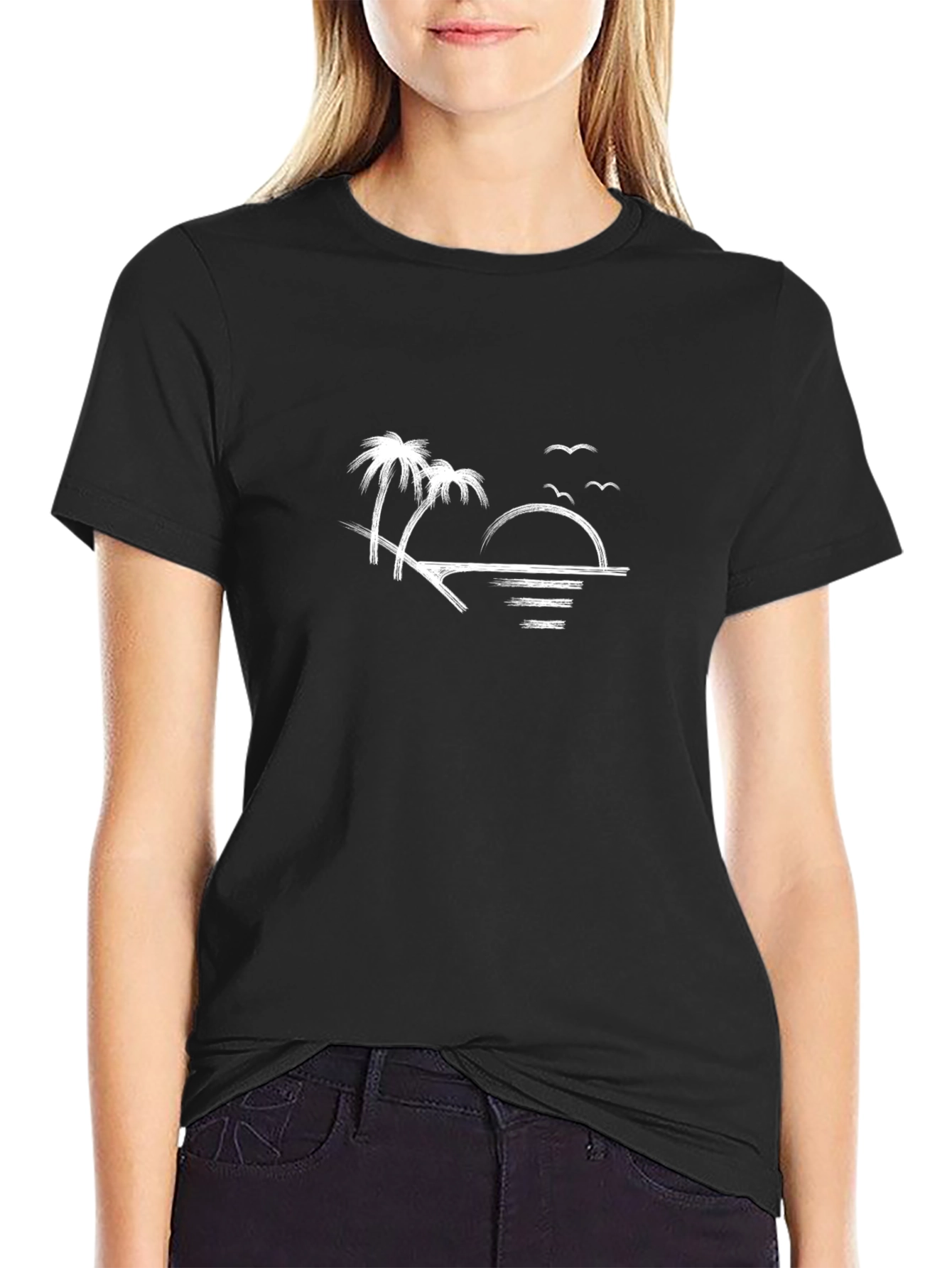 Sunset Palm Tree Graphic Tee