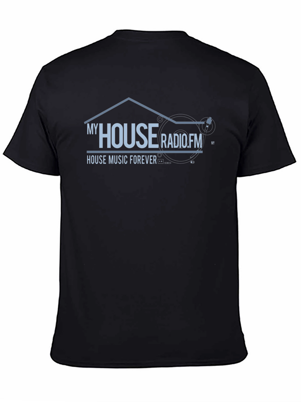 My House Radio.FM Black Graphic T-Shirt