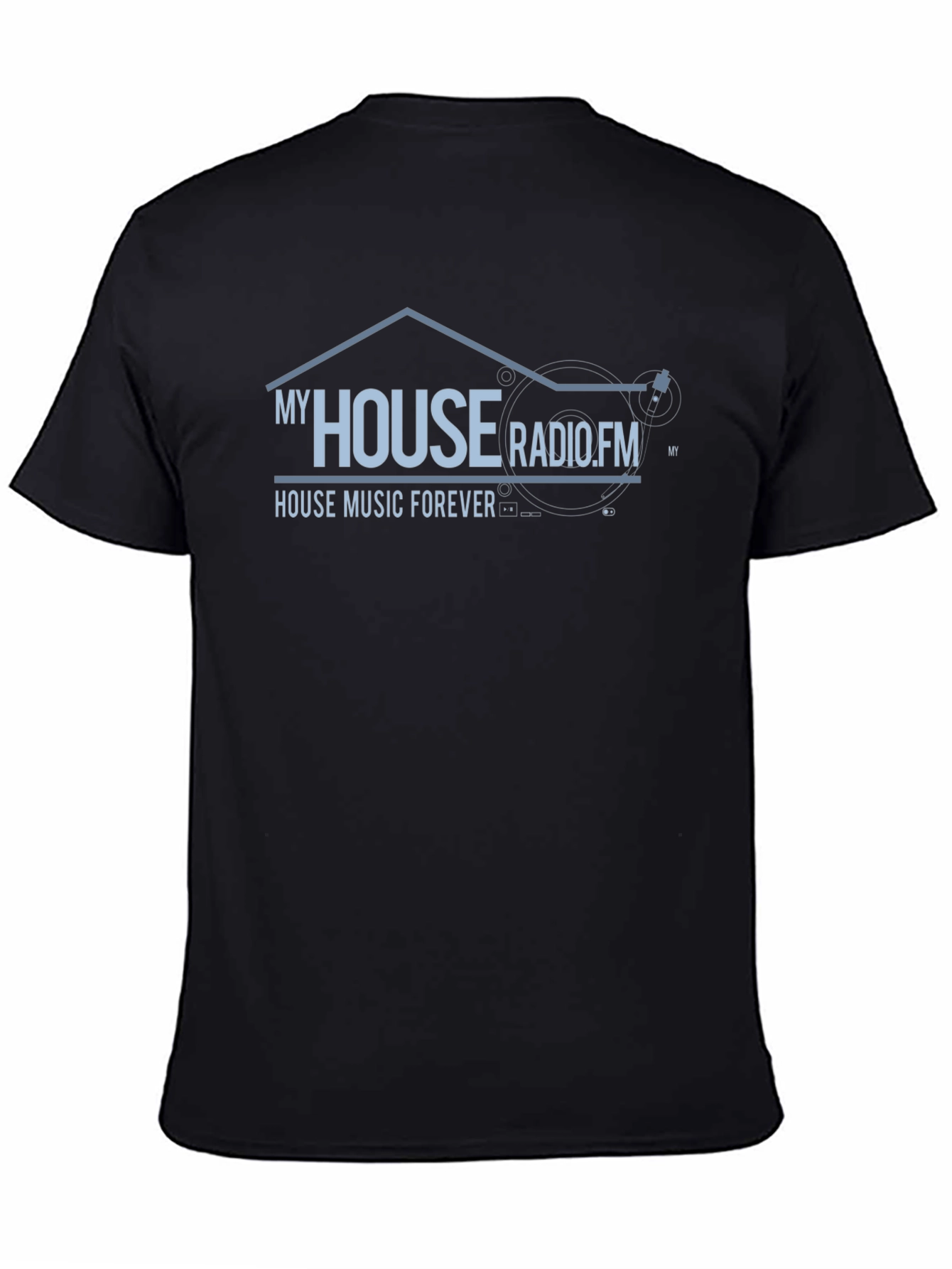 My House Radio.FM Black Graphic T-Shirt