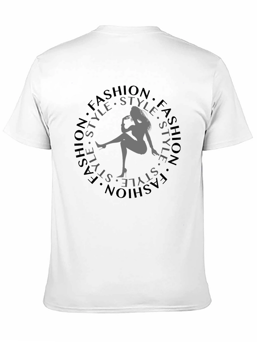 Fashion Style Graphic Tee - Trendy Black T-Shirt