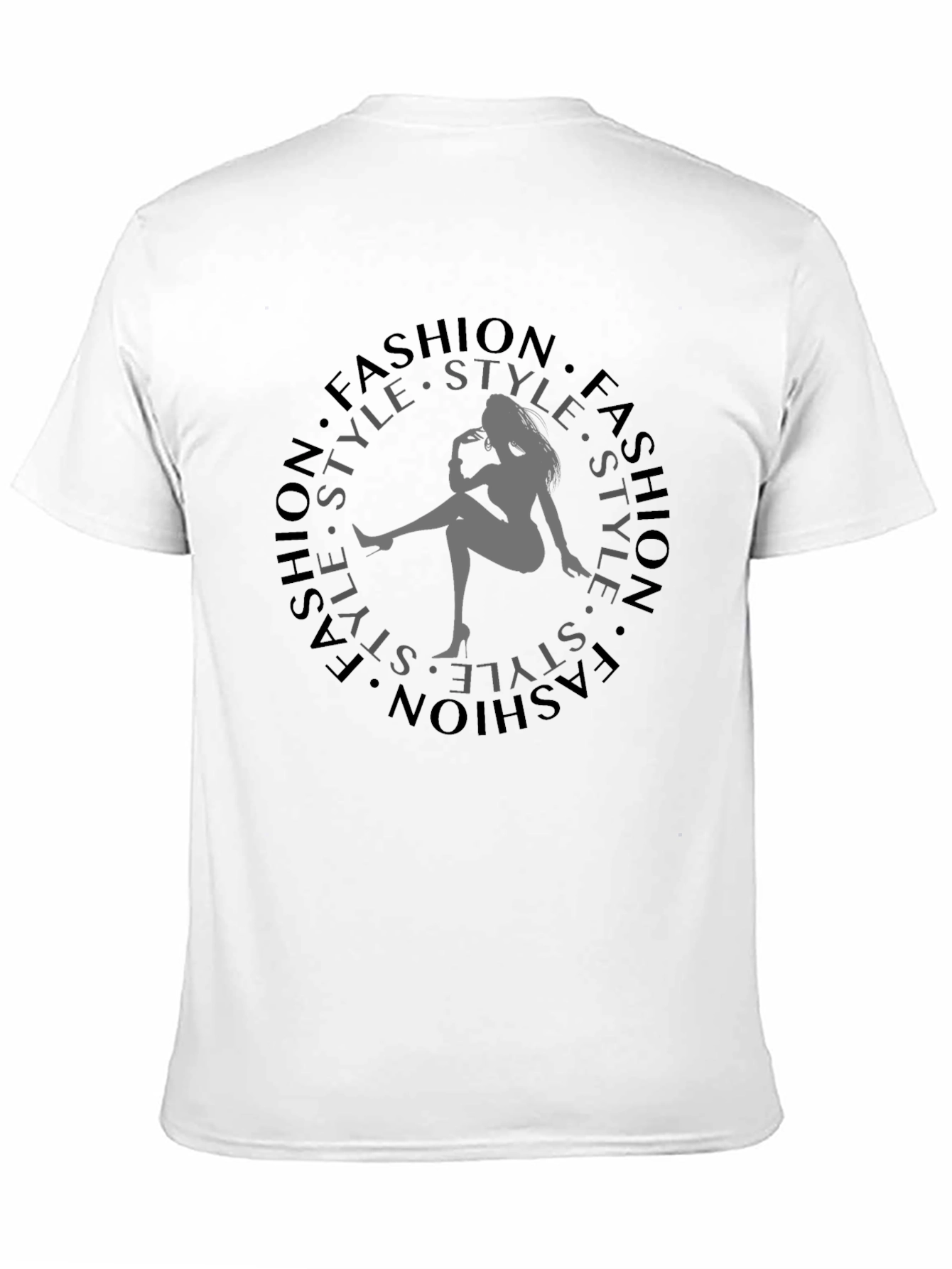 Fashion Style Graphic Tee - Trendy Black T-Shirt