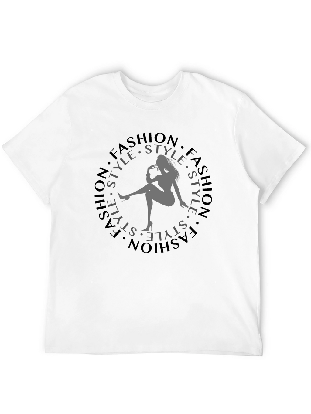 Fashion Style Graphic Tee - Trendy Black T-Shirt