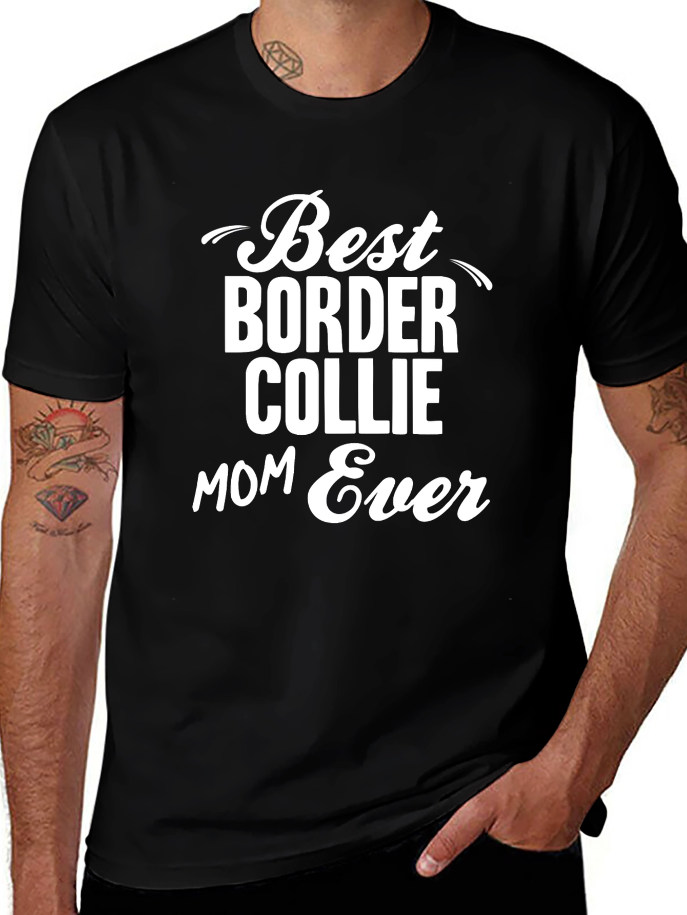 Best Border Collie Mom Ever T-Shirt – Dog Mom Graphic Tee