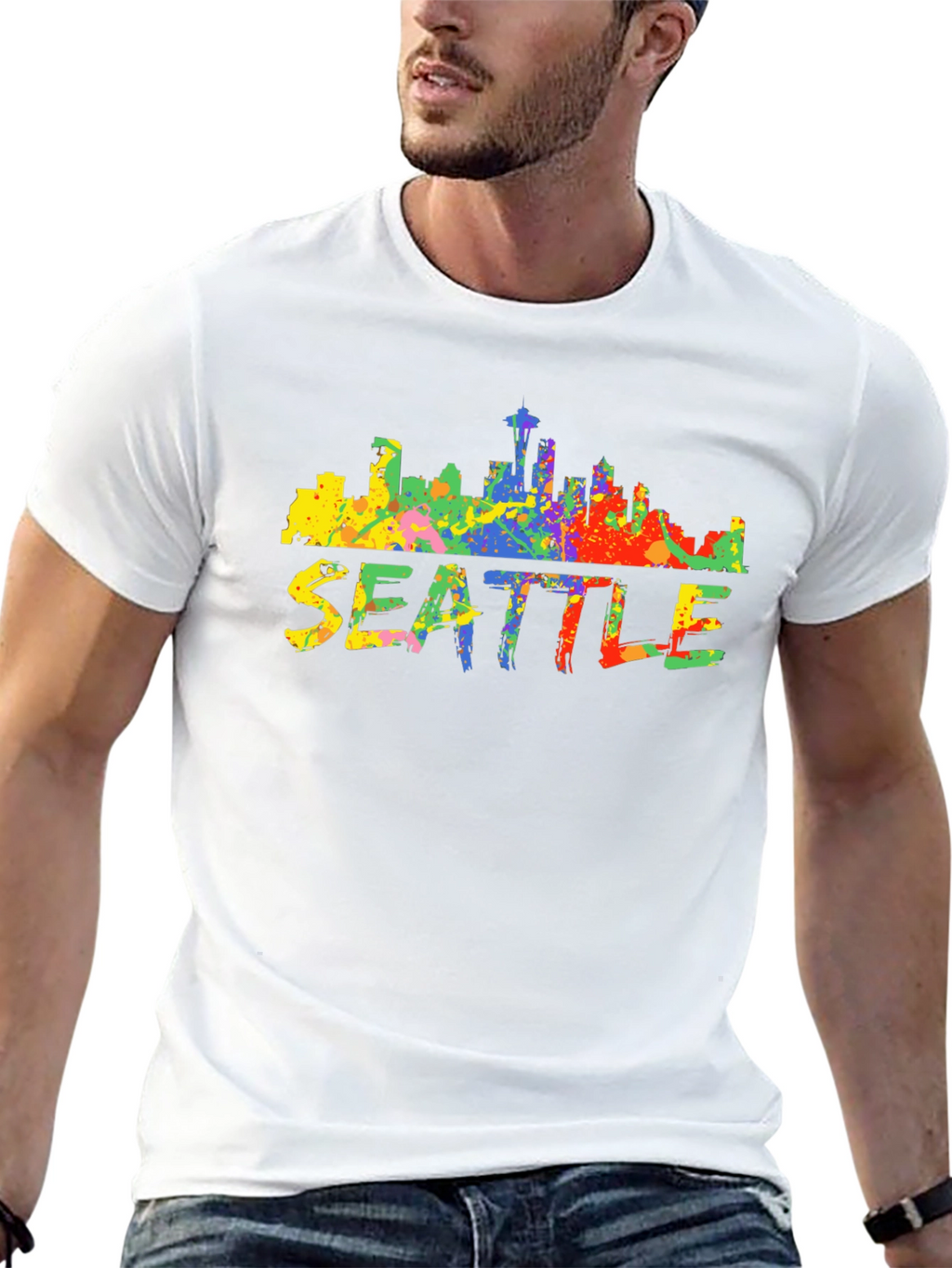 Seattle Skyline Graphic Tee