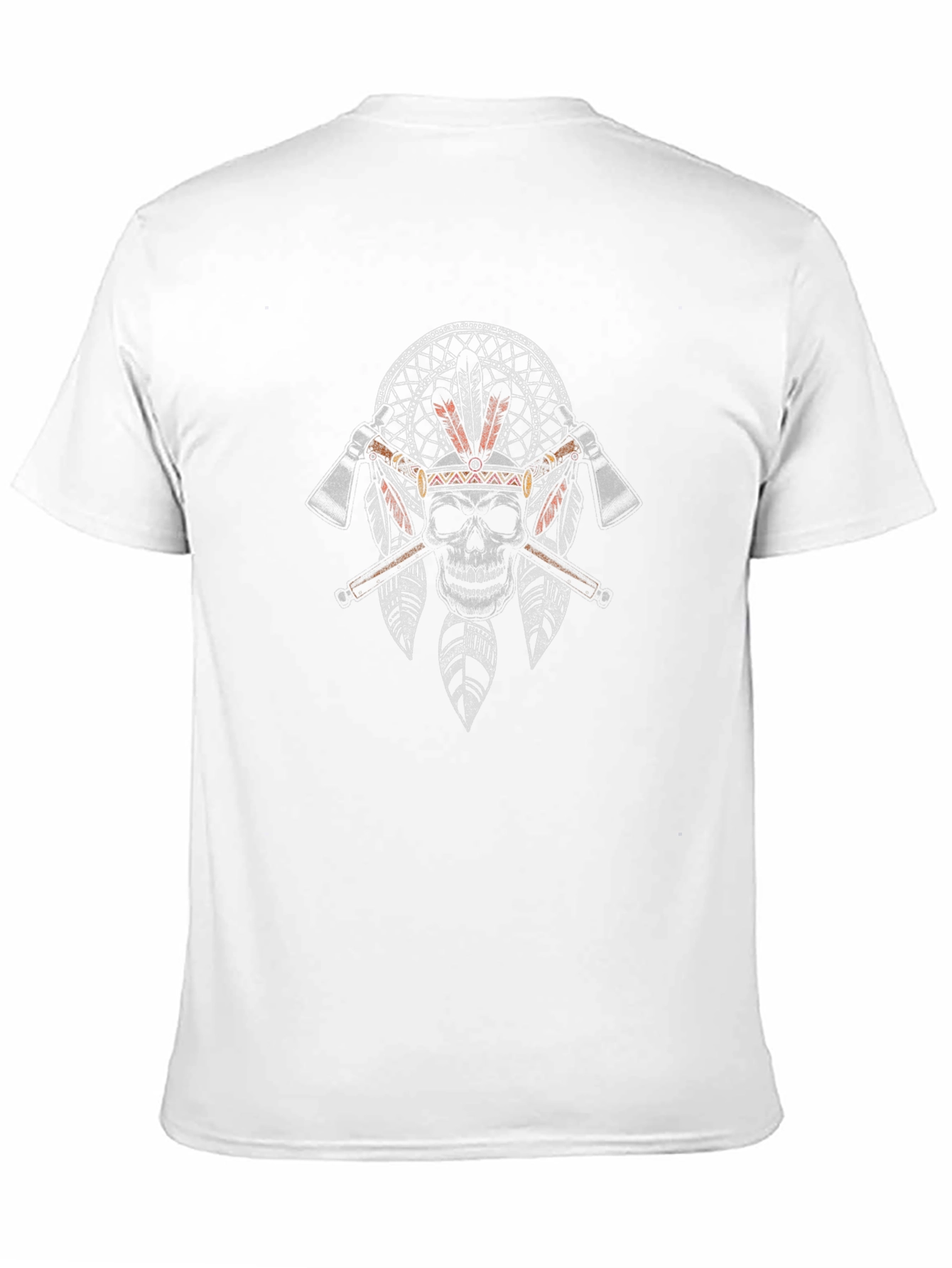 Native American Skull Graphic T-Shirt